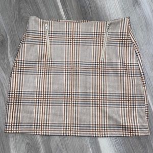 Mini plaid soft skirt